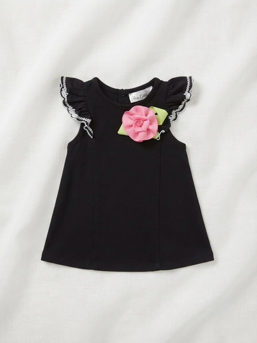 Rare Editions Toddler Girls Black A-Line Tunic Dress | 18M
